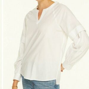 Harshman Los Angeles Callet Blouse Large White NWT